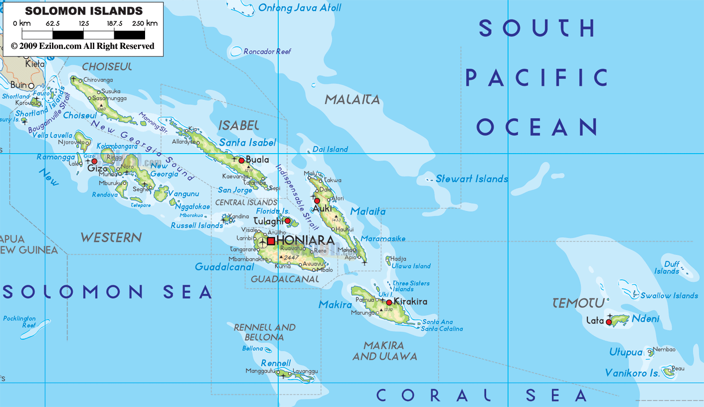 Islas Salom N Mapas Geogr Ficos De Las Islas Salom N Mundo Hisp Nico